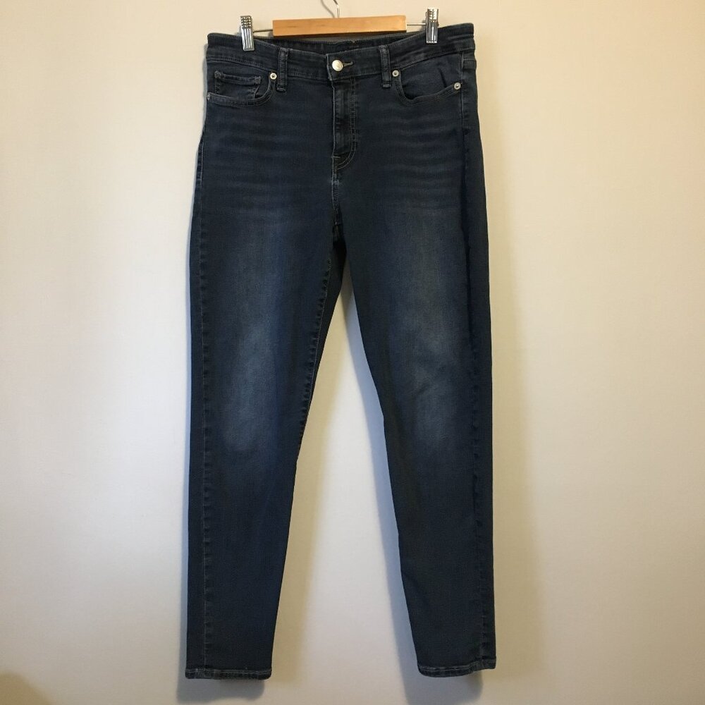 Lucky Brand Slim Fit Jeans Size 12 Dark Blue Stretch Denim Classic Wash